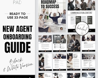 Real Estate Team Onboarding Guide | Realtor Hiring | Real Estate Recruiting | On-boarding Success Plan | CANVA Editable Template Bestseller