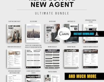Real Estate Agent Toolkit: Marketing Templates & Guides (Digital Download)