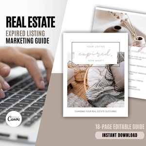 Expired Listing Guide | Real Estate Marketing | Win Expired Listings | Editable Printable PDF Realtor Canva Template | Expireds Marketing