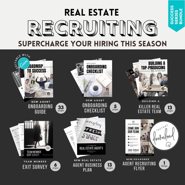 Recruit Effectively this Season Real Estate Hiring | Realtor Hiring | Real Estate Hiring | Real Estate Success Plan | CANVA Template