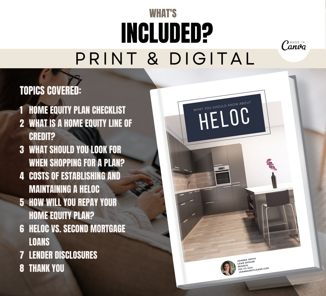 HELOC Guide for Mortgage Brokers: Editable Canva Template (instant ...