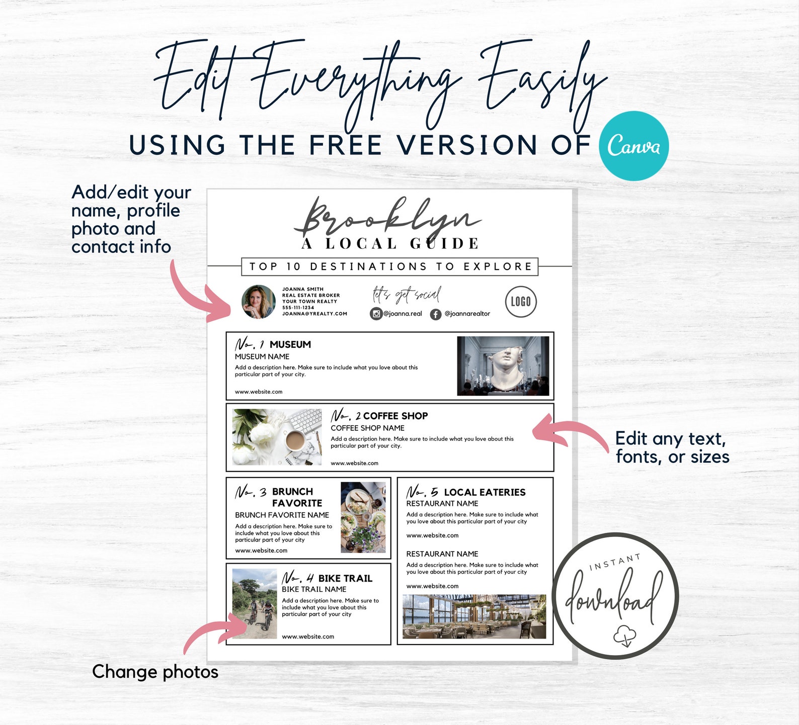 Real Estate Local Guide Template for Realtors Local Etsy