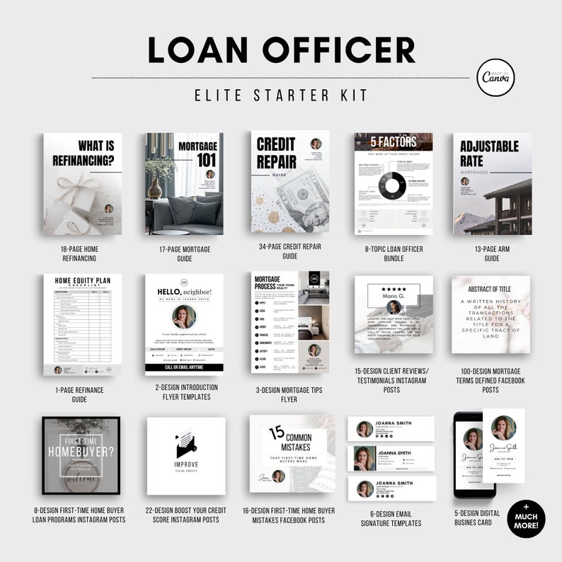 Mlo Kit Loan Officer Marketing Kit: Social Media Templates, Guides (CANVA ...