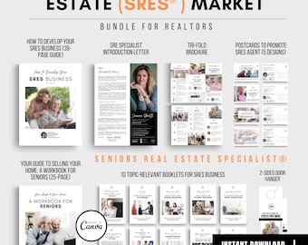 SRES Realtor Marketing Kit: Senior Real Estate Specialist Bundle (Canva Template)