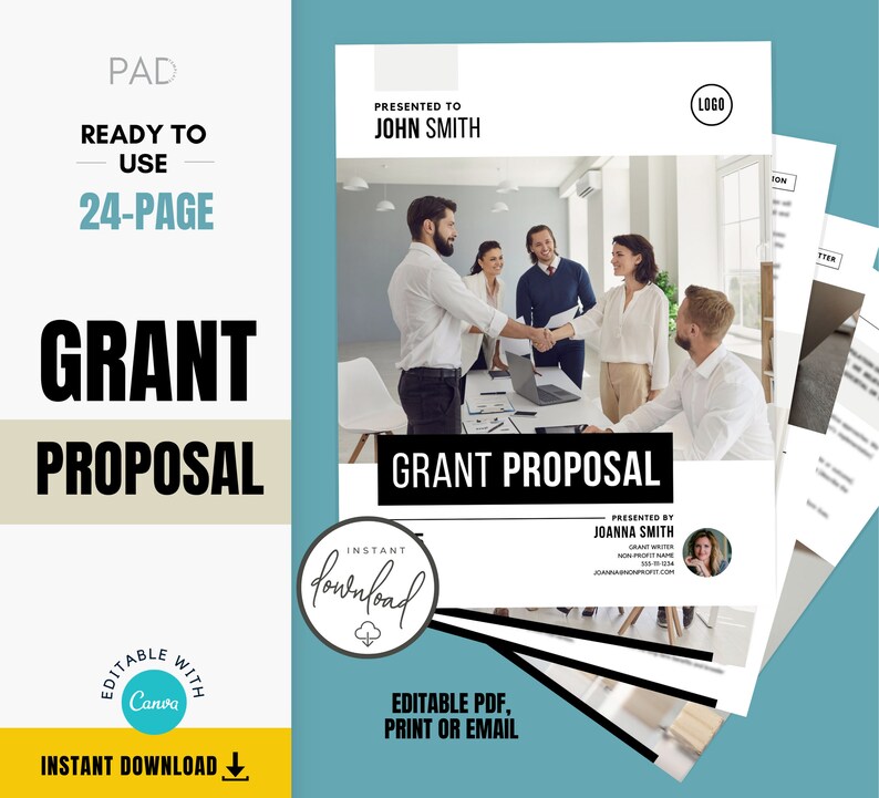 Grant Proposal Template for Nonprofits Grant Writing Etsy