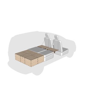 VW Caddy Wooden Camping Box Set | Modular Sleeping System & Campervan Conversion | Lightweight Camping Furniture for Microcampers