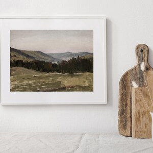 Highlands | Vintage Dark Mountain Landscape | Nature Oil Painting | Digital Download | 548 image 7