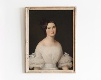 Porcelain Woman | Vintage Portrait Painting | Victorian Era Woman Art | Portraiture | Digital Download | 312