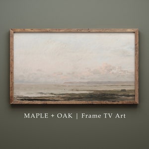 Samsung Frame TV Art | Vintage Hazy Beach Coastal Painting | DIGITAL DOWNLOAD | 101