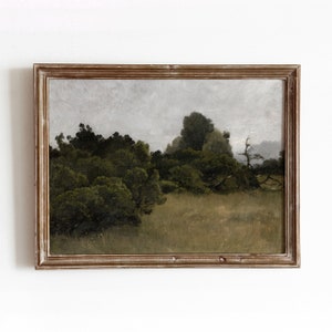 Das Dickicht | Vintage Natur Landschaft | Dunkelgrünes Gebüsch | Landkunst | Digitaler Download | 454