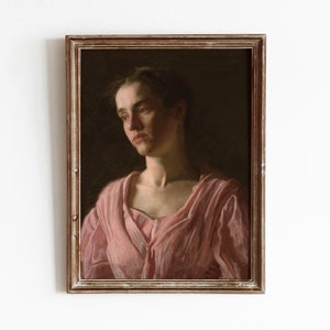 Portrait in Pink | Vintage Woman Portraiture | Pink Decor | Victorian Lady Art | DIGITAL PRINT | 12