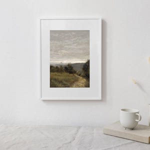 Footpath | Vintage French Landscape Painting | Pathway and Trees Scenery | Digital Download | 842 image 5