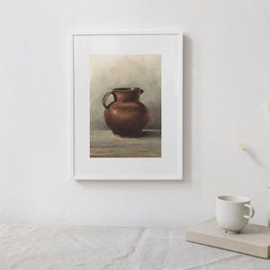 Jug Still Life | Vintage Country Kitchen Art | Farmhouse Decor Watercolor Painting | DIGITAL DOWNLOAD | 126 image 2