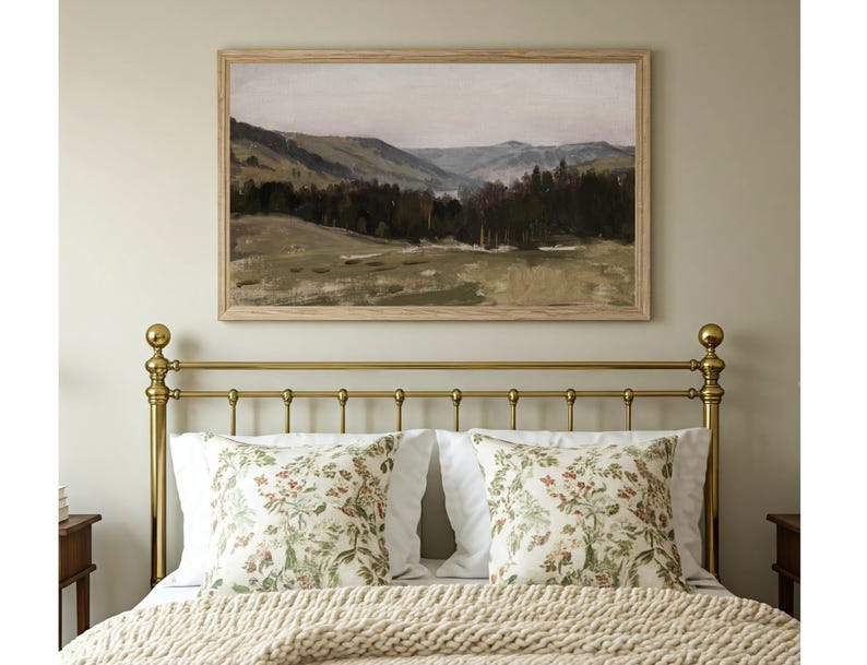 Highlands | Vintage Dark Mountain Landscape | Nature Oil Painting | Digital Download | 548 image 8
