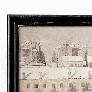 Stockholm in Winter | Vintage Snowy Cityscape | Neutral Christmas Art | Holiday Season Decor | Digital Download | 395 image 2