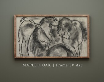 Samsung frame TV Art | Vintage Three Stallions Sketch | DIGITAL DOWNLOAD | 243