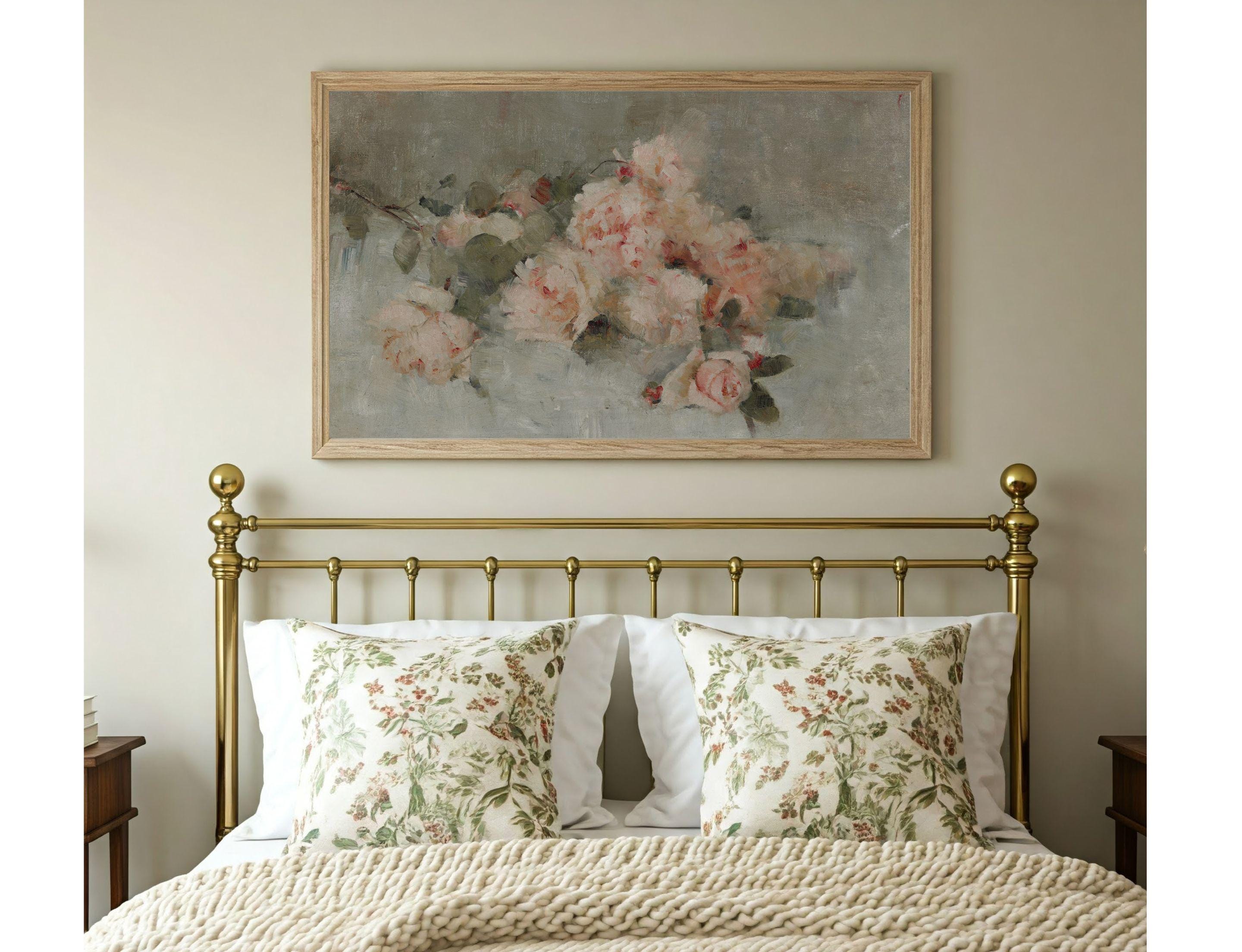 Blush Roses | Vintage Floral Still Life Painting | Pink Flowers ...