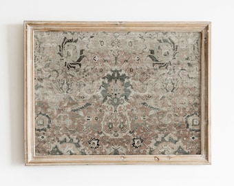 Alfombra afgana / Fragmento de alfombra vintage / Diseño de tapiz imprimible / Descarga digital / 595