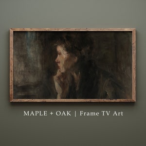 Samsung Frame TV Art | Vintage Contemplation | Moody Portrait Painting | DIGITAL DOWNLOAD | 151
