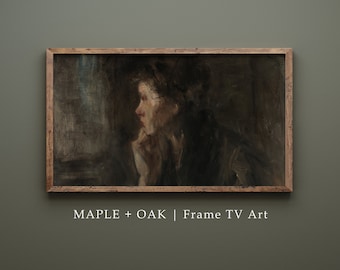 Samsung Frame TV Art | Vintage Contemplation | Moody Portrait Painting | DIGITAL DOWNLOAD | 151