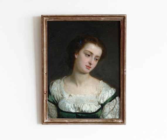 Parisian Woman | Vintage Victorian Lady Portrait Painting | Antique Oil Painting | DIGITAL DOWNLOAD | 113