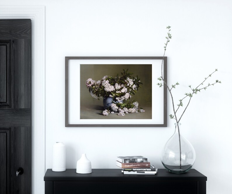 Mountain Laurels | Vintage Flower Still Life | Botanical Oil Painting | Printable Art | 69 image 5