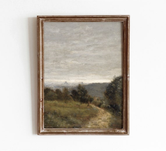 Footpath | Vintage French Landscape Painting | Pathway and Trees Scenery | Digital Download | 842