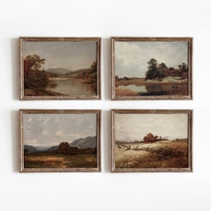 Autumn Landscapes | Set of 4 Vintage Fall Prints | Gallery Wall Art | Fall Decor Art | Digital Download | 426