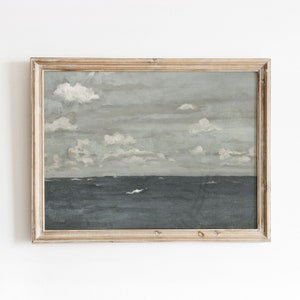 Deep Sea | Vintage Ocean Painting | Dark Water Seascape | Nautical Artwork | Digital Download | 753