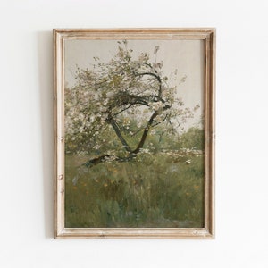 Pfirsichbaum | Vintage Natur Gemälde | Blume Blüten | Antike Landschaftskunst | Digitaler Download | Sig. 88