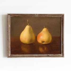 Pear Still Life | Vintage Fruit Still Life Painting | Vintage Art Print | Digital Download | 20