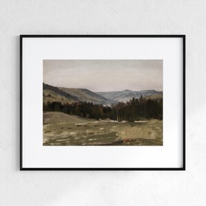 Highlands | Vintage Dark Mountain Landscape | Nature Oil Painting | Digital Download | 548 image 4