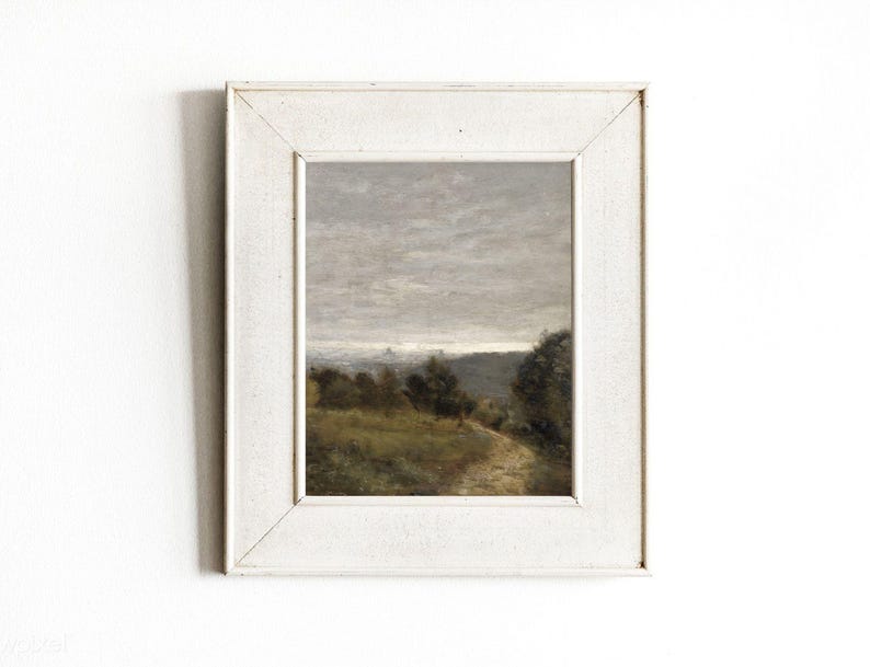 Footpath | Vintage French Landscape Painting | Pathway and Trees Scenery | Digital Download | 842 image 6