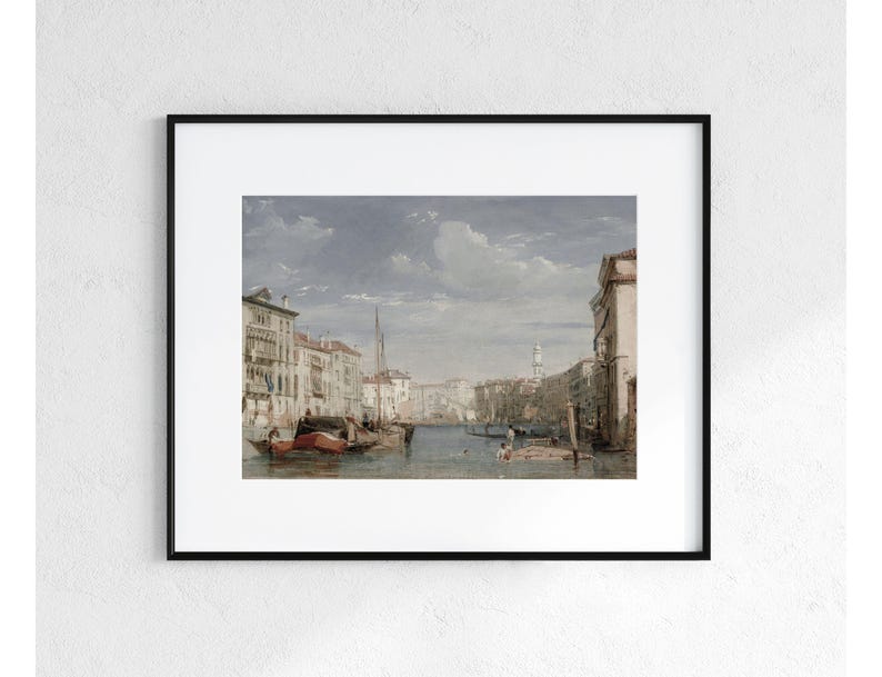 Venedig-Canal Grande | Vintage europäische Stadtbild | Venezianische Kunst | Digitaler Download | 216 Bild 4