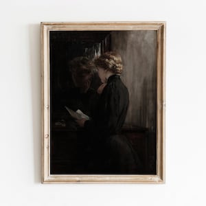 Love Letters | Vintage Woman Reading Painting | Romantic Portrait Art | Digital Download | 648