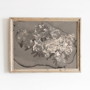 Bouquet abstrait | Peinture florale neutre vintage | Art contemporain minimaliste | Téléchargement numérique | 824