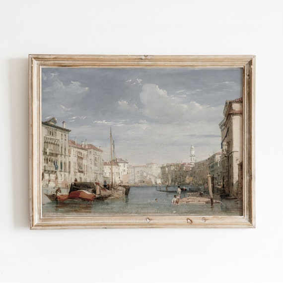 Venice Grand Canal | Vintage European Cityscape Painting | Venetian Art | Digital Download | 216