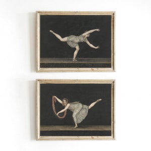 Acrobatic Dancers Set | Vintage Women Performance | European Theatre Stage | Printable Art | Digital Download | 197