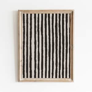 Listras | Arte abstrata vintage em preto e branco | Impressão de linhas de tinta geométricas | Download digital | 707