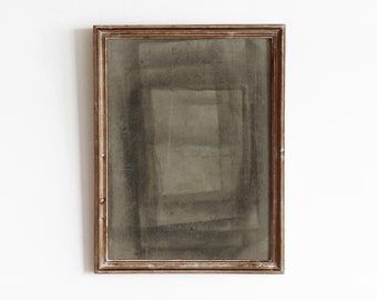 Abstracto Geométrico / Vintage Oscuro Abstracto Verso Lienzo Pintura / Arte Contemporáneo / Descarga Digital / 397