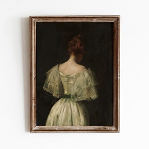 Woman Portrait Painting | Victorian Lady Art | Vintage Redhead Woman Dress | DIGITAL ART PRINT | 27