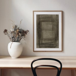 Geometric Abstract Vintage Dark Abstract Verso Canvas Painting Contemporary Art Digital Download 397 image 3