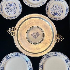 Set of 6 Blue & White China Varying Patterns For Plate Wall Cottagecore