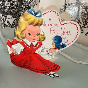 Vintage Valentinstag Karte für Tochter mit Umschlag Instant Download