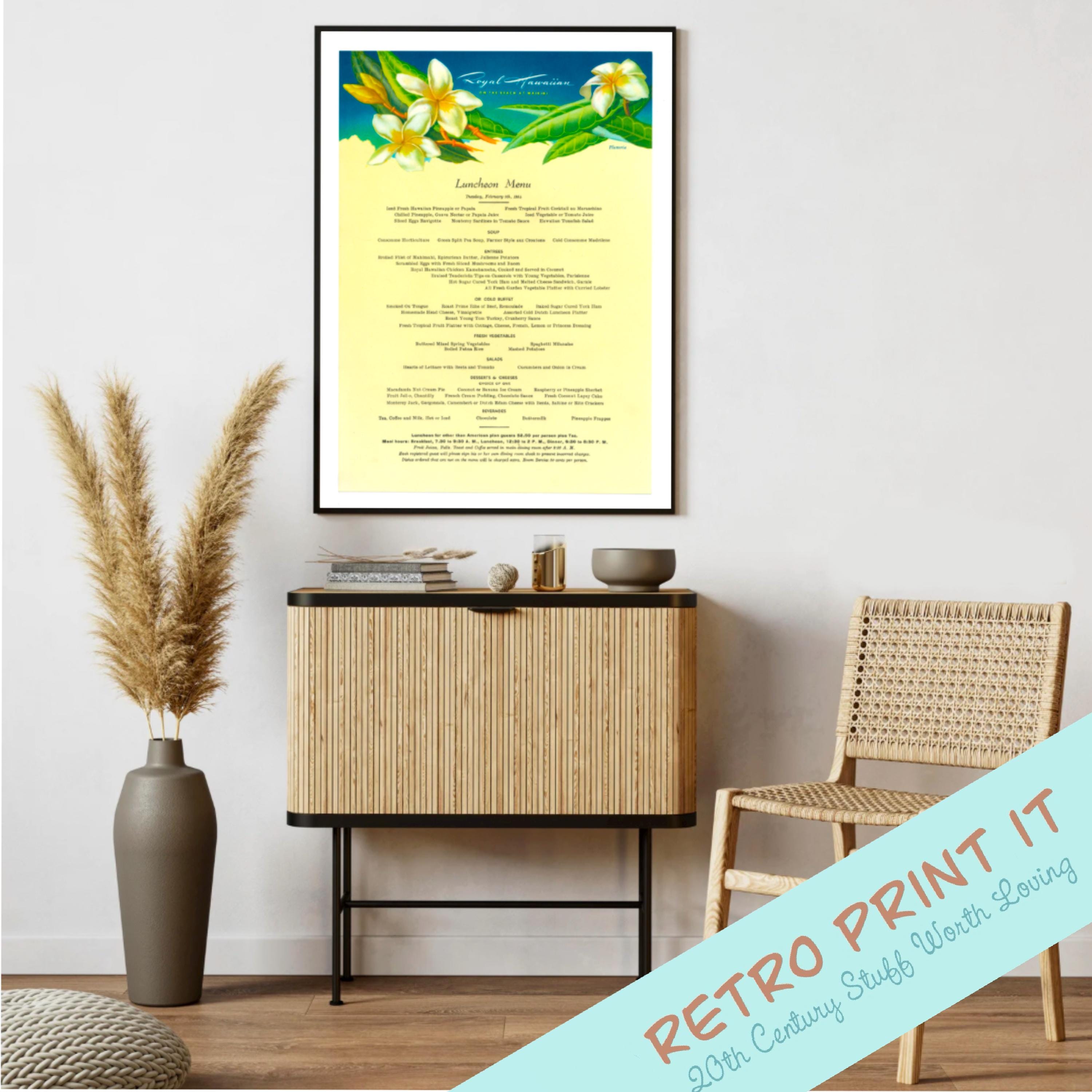 Printable Vintage Royal Hawaiian Menu From 1954 Digital Download