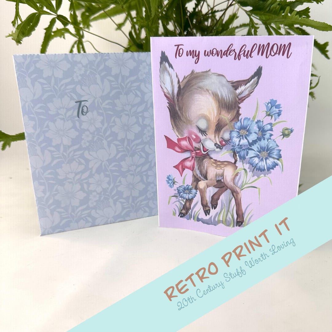Printable Vintage Mothers Day Card Instant Download - Etsy