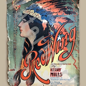 Red Wing Sheet Music Cover Instant download