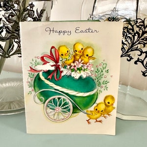 Vintage Little Chicks Easter Card with Envelope Instant Download