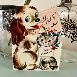 Carte d'anniversaire vintage pour enfant à téléchargement immédiat