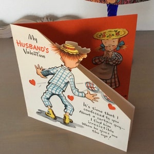 Bonita tarjeta vintage de San Valentín para mi esposo con sobre, descarga instantánea